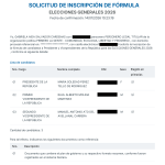 First, the People present to the JEE a request for registration of the presidential plan of Marisol Pérez Tello