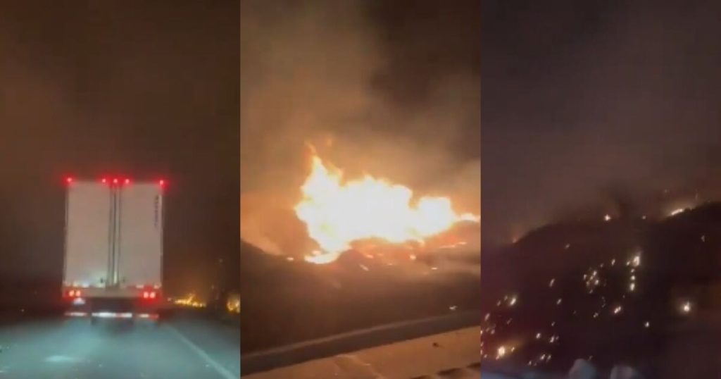 Gas pipe explodes on the Mexico-Querétaro highway