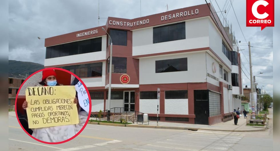 Huancayo: Suppliers demand payment of S/ 70 thousand and protest in front of the College of Engineers