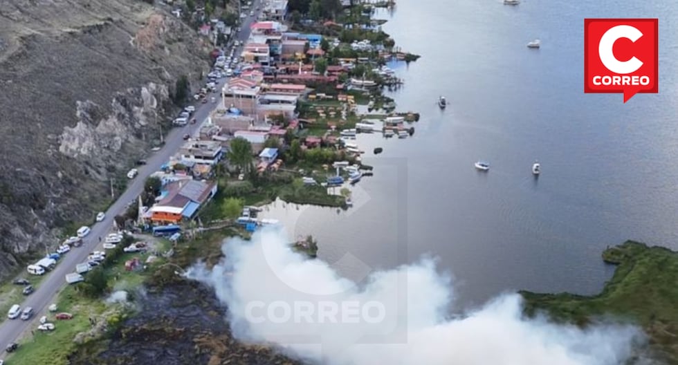 Jauja: Visitors light a barbecue near Paca lagoon and unleash a ravenous fire