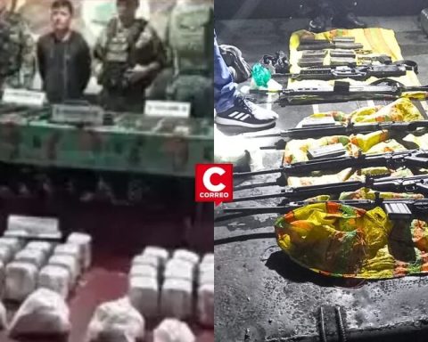 Loreto: PNP seizes 160 kg of drugs and long weapons during anti-narcotics operation in the Amazon River