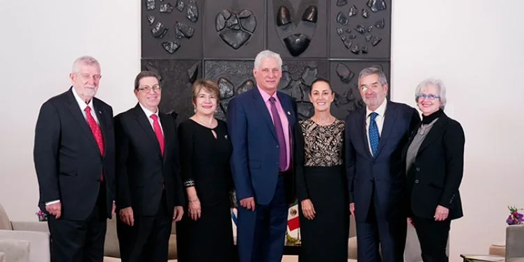 Miguel Díaz-Canel y Claudia Sheinbaum, reunidos en Ciudad de México