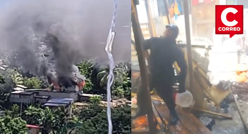 Pichanaqui: two-story house is reduced to ashes after fire