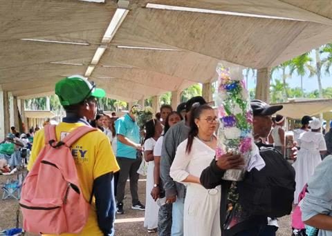 Pilgrims share stories of faith at the Basilica of Higüey