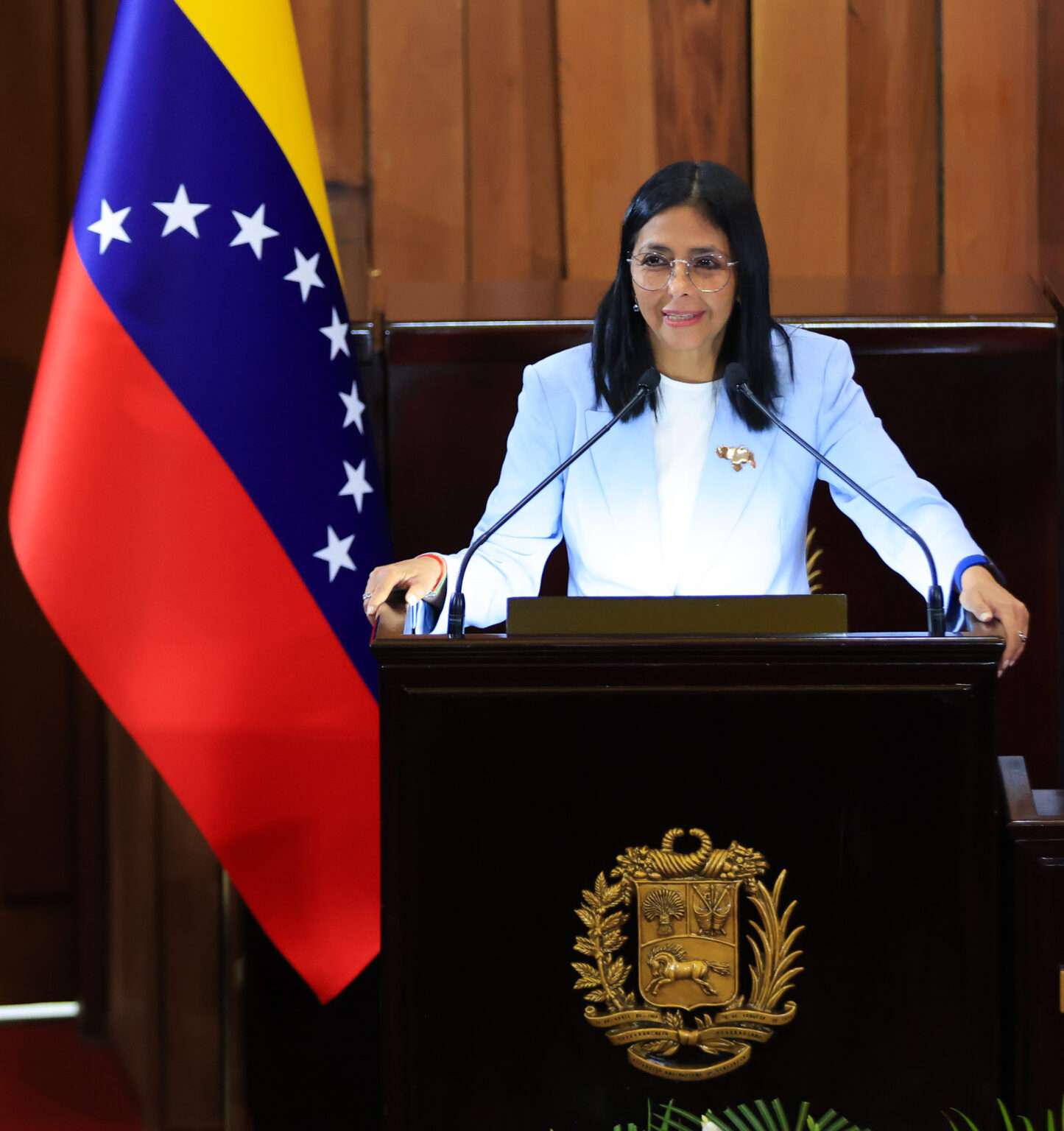 President (e) Delcy Rodríguez promotes General Amnesty Law