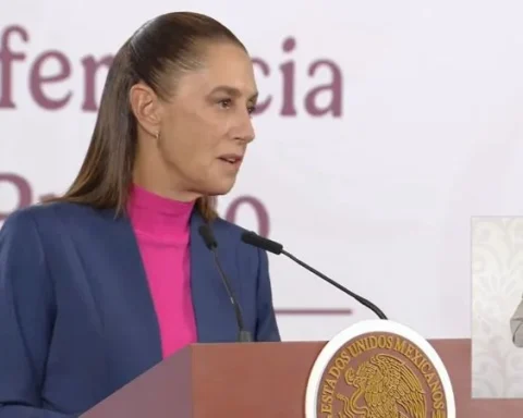 La pesidenta de México, Claudia Sheinbaum, en su conferencia de prensa de este miércoles