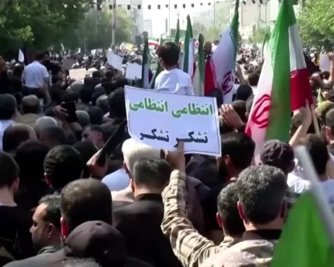 Una protesta en Teherán, Irán, esta semana