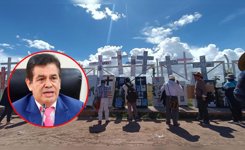 Relatives of those murdered in Puno protests marched against Tomas Gálvez for the deactivation of Eficavip