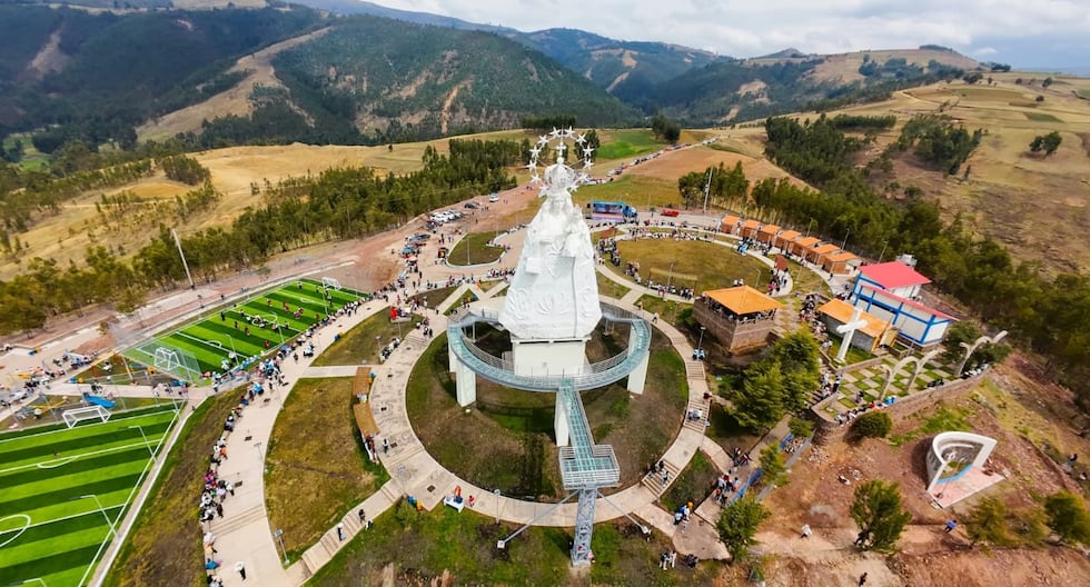 Sapallanga opens tourist viewpoint with monumental image of the Virgin of Cocharcas