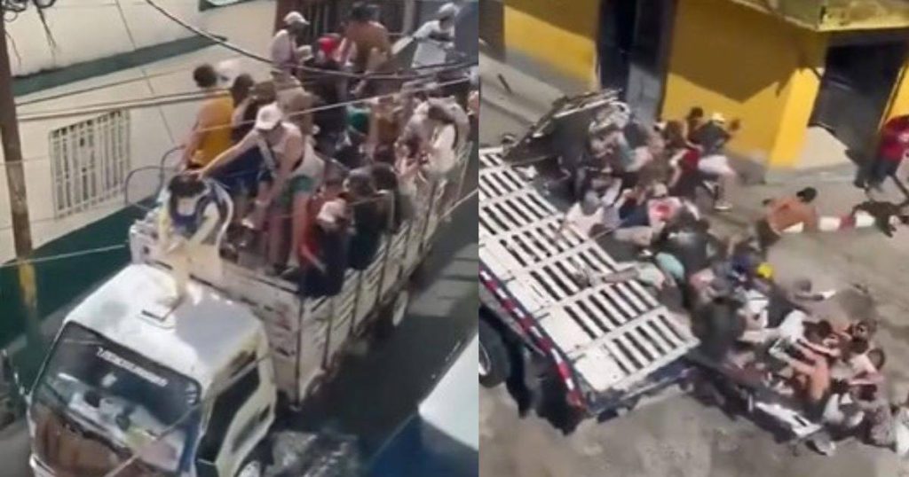 Several people were affected in an accident at the New Year's Day parade in Fresno, Tolima