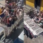 Several people were affected in an accident at the New Year's Day parade in Fresno, Tolima