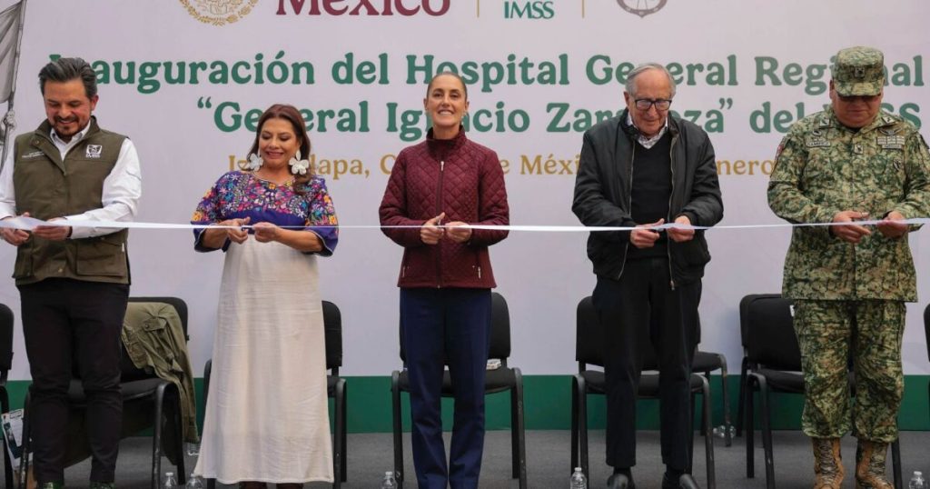 Sheinbaum announces the start of national health credentialing during the inauguration of the Zaragoza Hospital