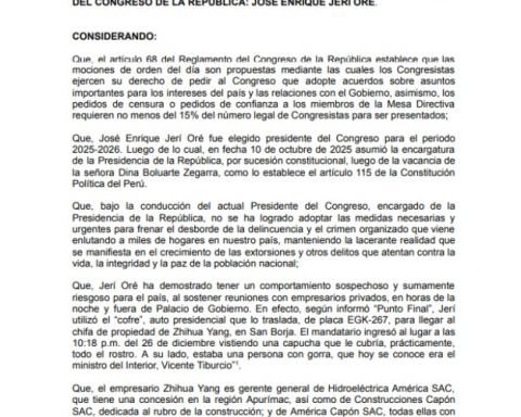 Sigrid Bazán announces motion of censure against Jerí: how many votes are needed for her government to fall?