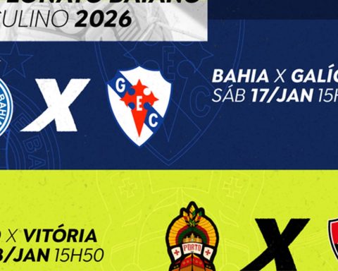 TV Brasil shows two games from the Bahia Championship this weekend