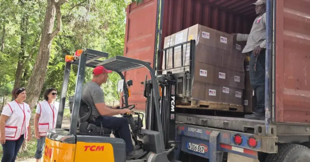 The Cuban Foreign Ministry says it learned from the Catholic Church of the arrival of the donation from the United States