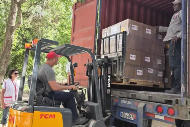 The Cuban Foreign Ministry says it learned from the Catholic Church of the arrival of the donation from the United States