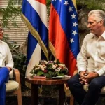 Delcy Rodríguez y Miguel Díaz-Canel, en La Habana, en 2022