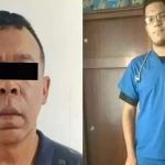 They arrest someone involved in the crime of an ophthalmologist