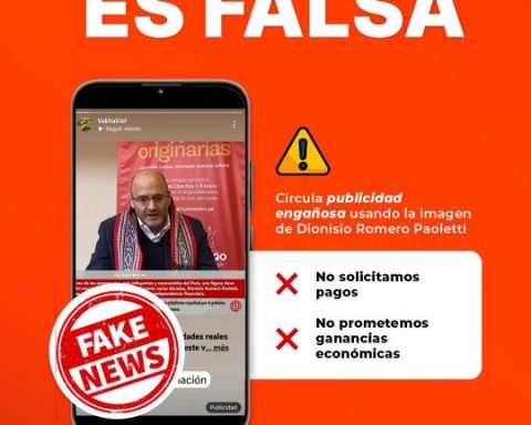 They warn about the use of Dionisio Romero's image to provide false information