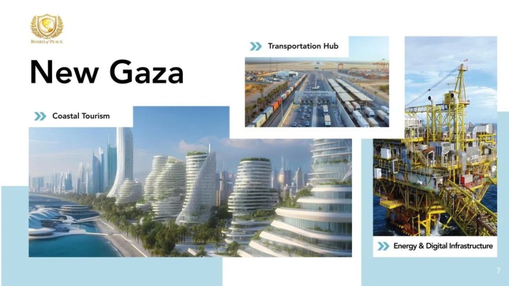 Trump's son-in-law presents real estate design for Gaza in Davos: skyscrapers and coastal tourism