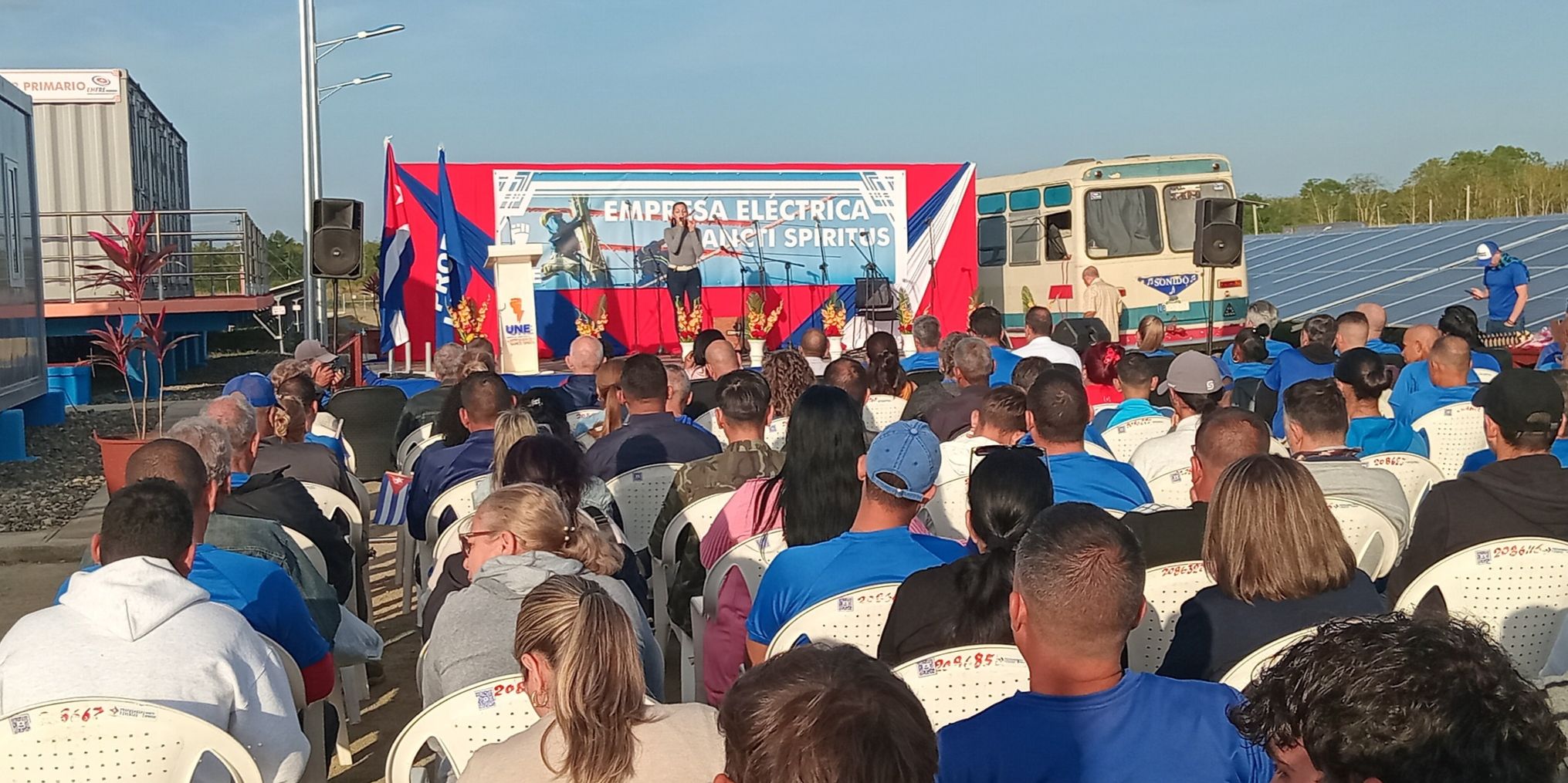 Actor oficial por el Día del Trabajador Eléctrico en Sancti Spíritus