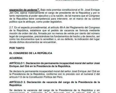 Vacancy motion against José Jerí for meeting with Chinese businessman already has 14 signatures