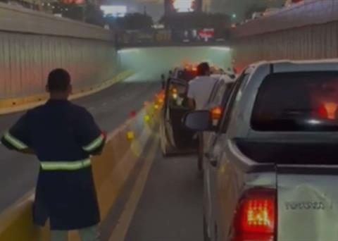 Vehicle fire on February 27 causes road chaos