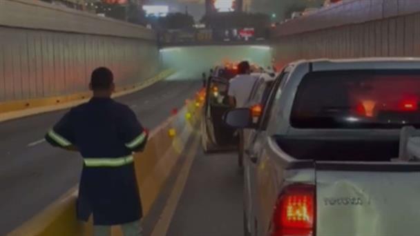 Vehicle fire on February 27 causes road chaos