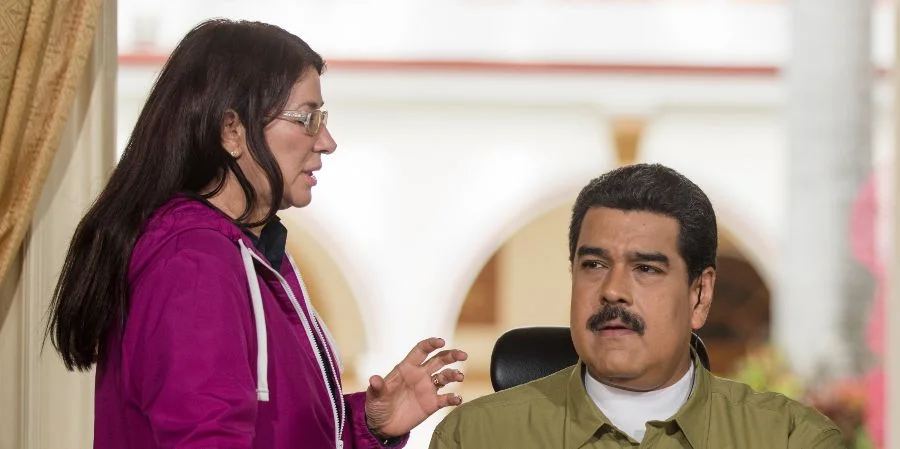 Cilia Flores y Nicolás Maduro en 2016