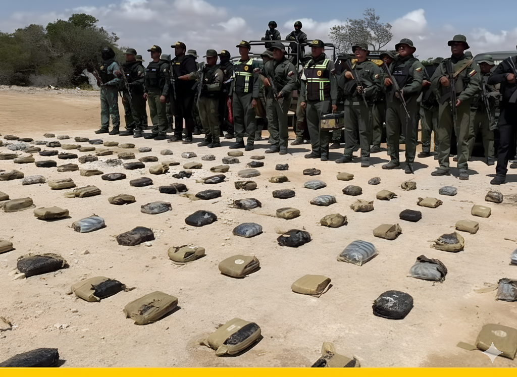 262 panels of marijuana seized in the Caribbean