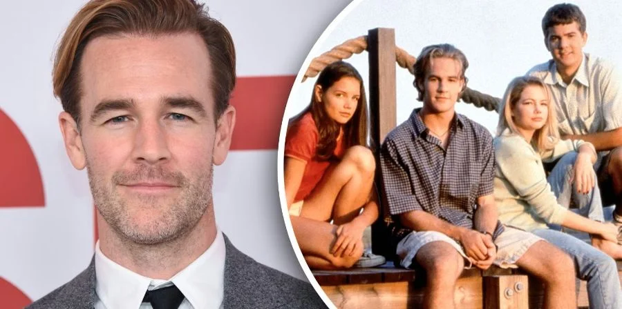 James Van Der Beek junto a otros personajes de 'Dawson's Creek'
