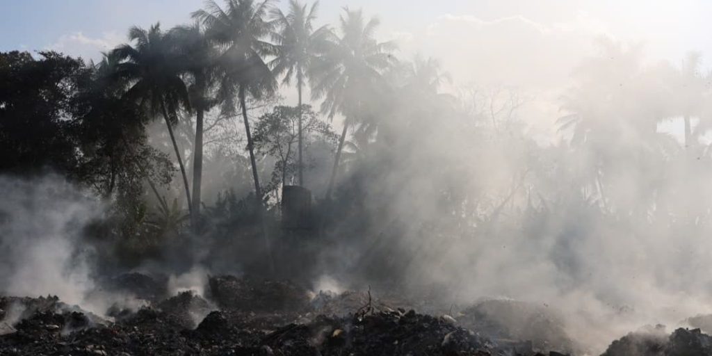 Quema de basura en La Habana