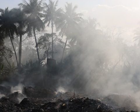 Quema de basura en La Habana