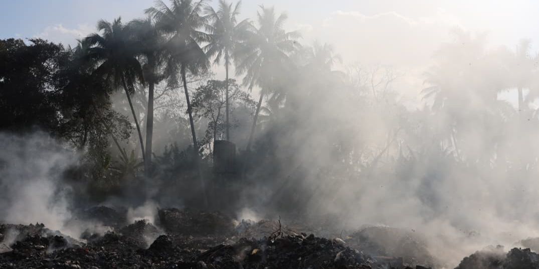 Quema de basura en La Habana