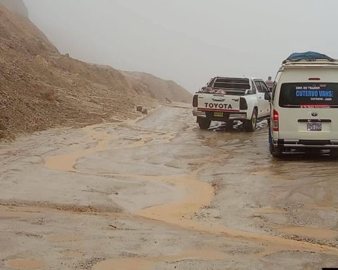 Cajamarca: Huaico interrupts highway traffic in the San Lorenzo sector