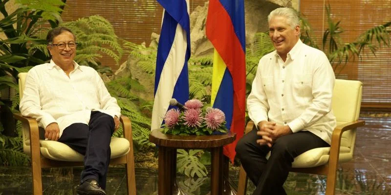 Gustavo Petro y Miguel Díaz-Canel en junio de 2023 en La Habana