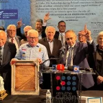 Lech Wałęsa en el Museo Americano de la Diáspora Cubana, este jueves