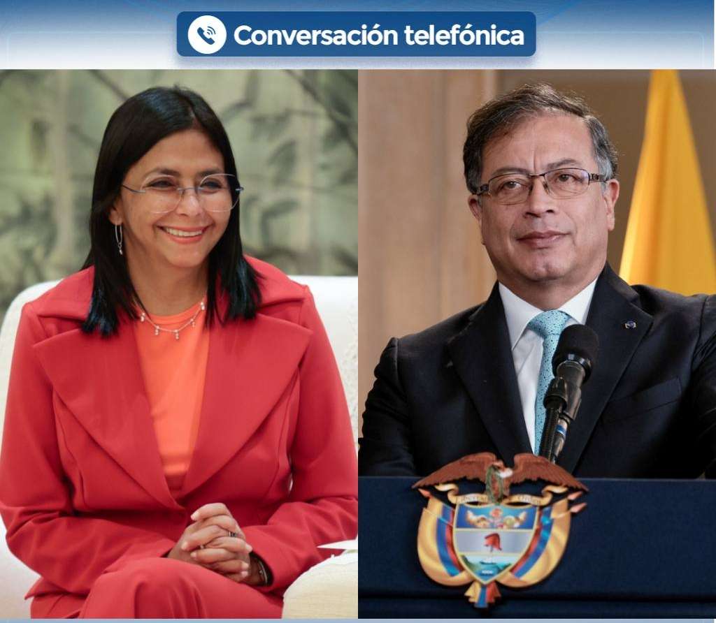Delcy Rodríguez will meet with the president of Colombia, Gustavo Petro