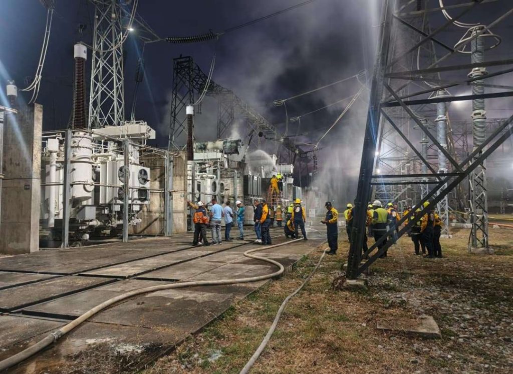 Fire in power station left Valles del Tuy without electricity