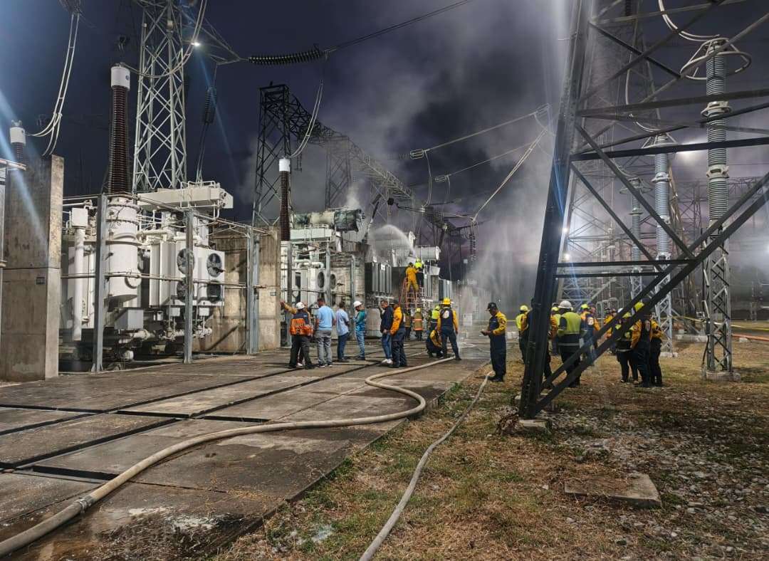 Fire in power station left Valles del Tuy without electricity