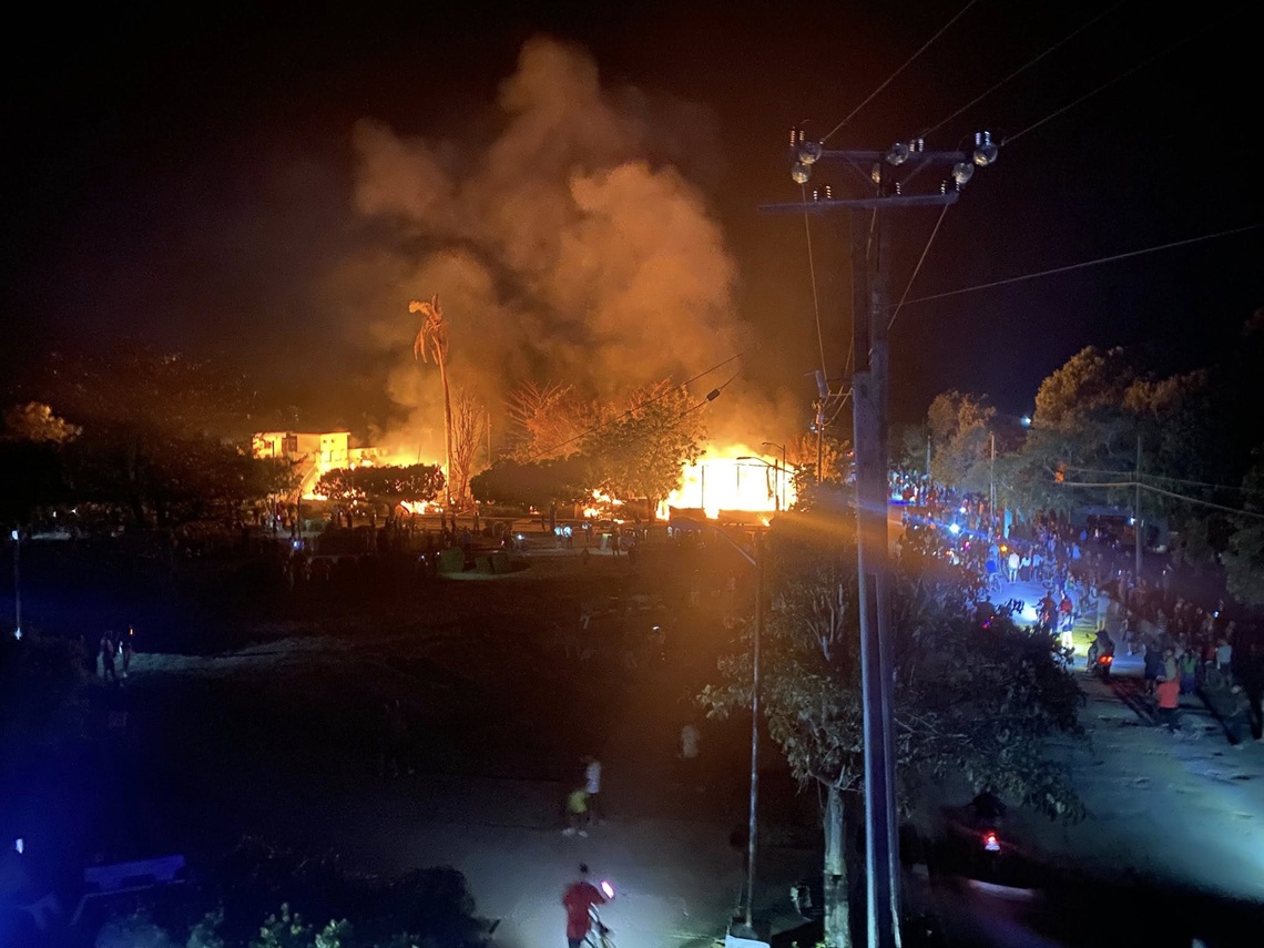 Fire leaves several families without their homes in the Holguín town of San Germán