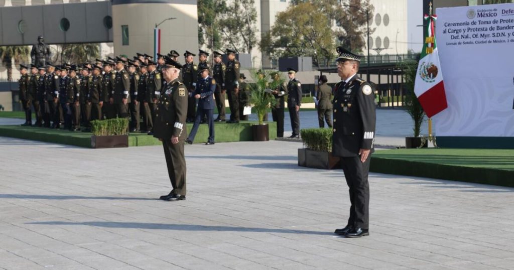 Guillermo Briseño Lobera protests as commander of the National Guard