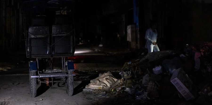 Una noche de apagón en La Habana, Cuba