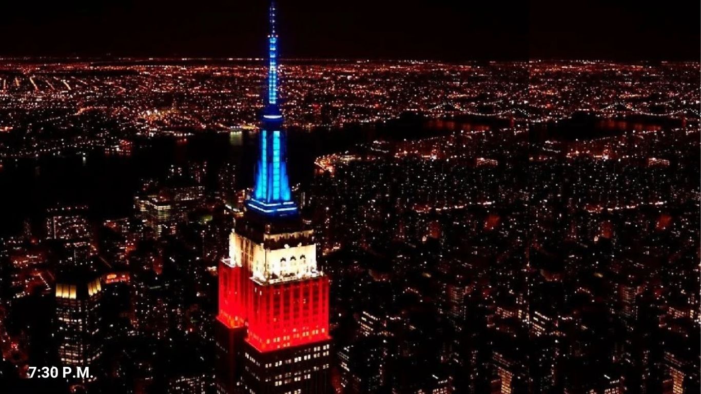 Iconic buildings of New York light up to celebrate the independence of the Dominican Republic