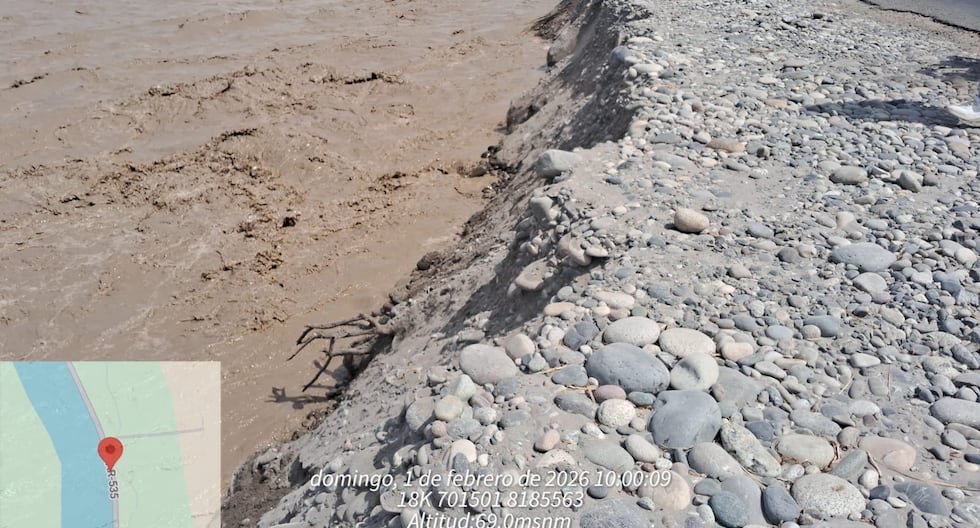 Increase in the flow of the Ocoña River puts districts and annexes in Arequipa at risk (VIDEO)