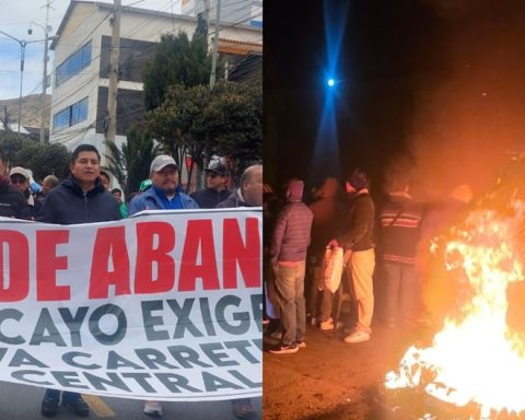 La Oroya: Regional strike began with a blockade of the Central Highway and a single-lane march