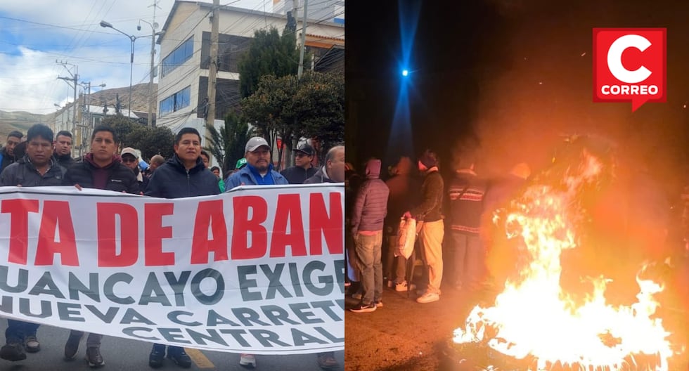 La Oroya: Regional strike began with a blockade of the Central Highway and a single-lane march