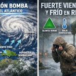 Meteorología atribuye baja temperatura y viento a presencia de «ciclón bomba» en el Atlántico