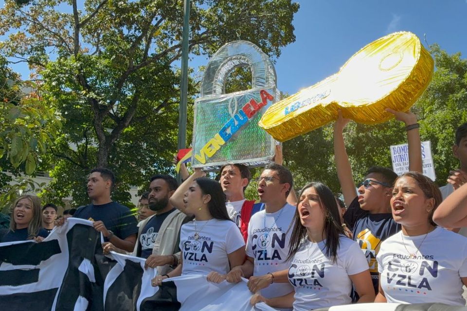 Protesta UCV estudiantes presos políticos