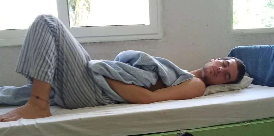 Deiby Díaz-Pimienta durante su ingreso por el balazo